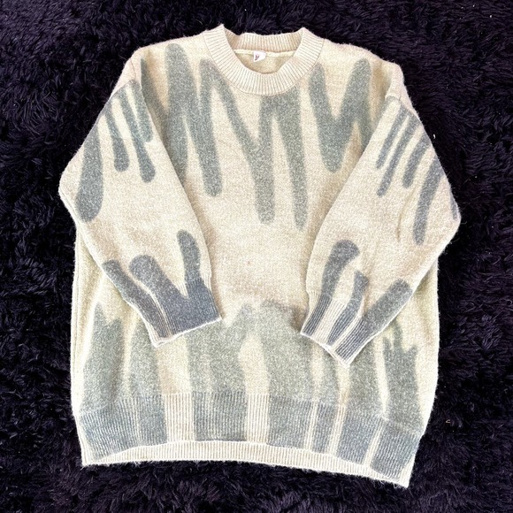 kiwi & co green patterned sweater no tag fits mens large - Picture 5 of 6